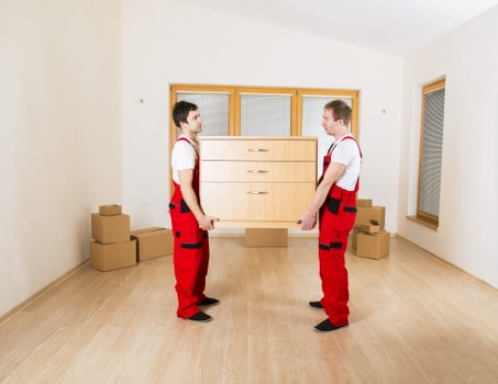Packed household items ready for storage and transport